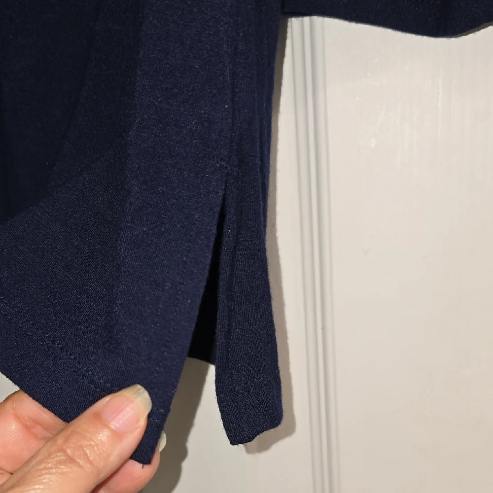 Chicos Navy & Light Blue Super Soft Top - Picture 13 of 16